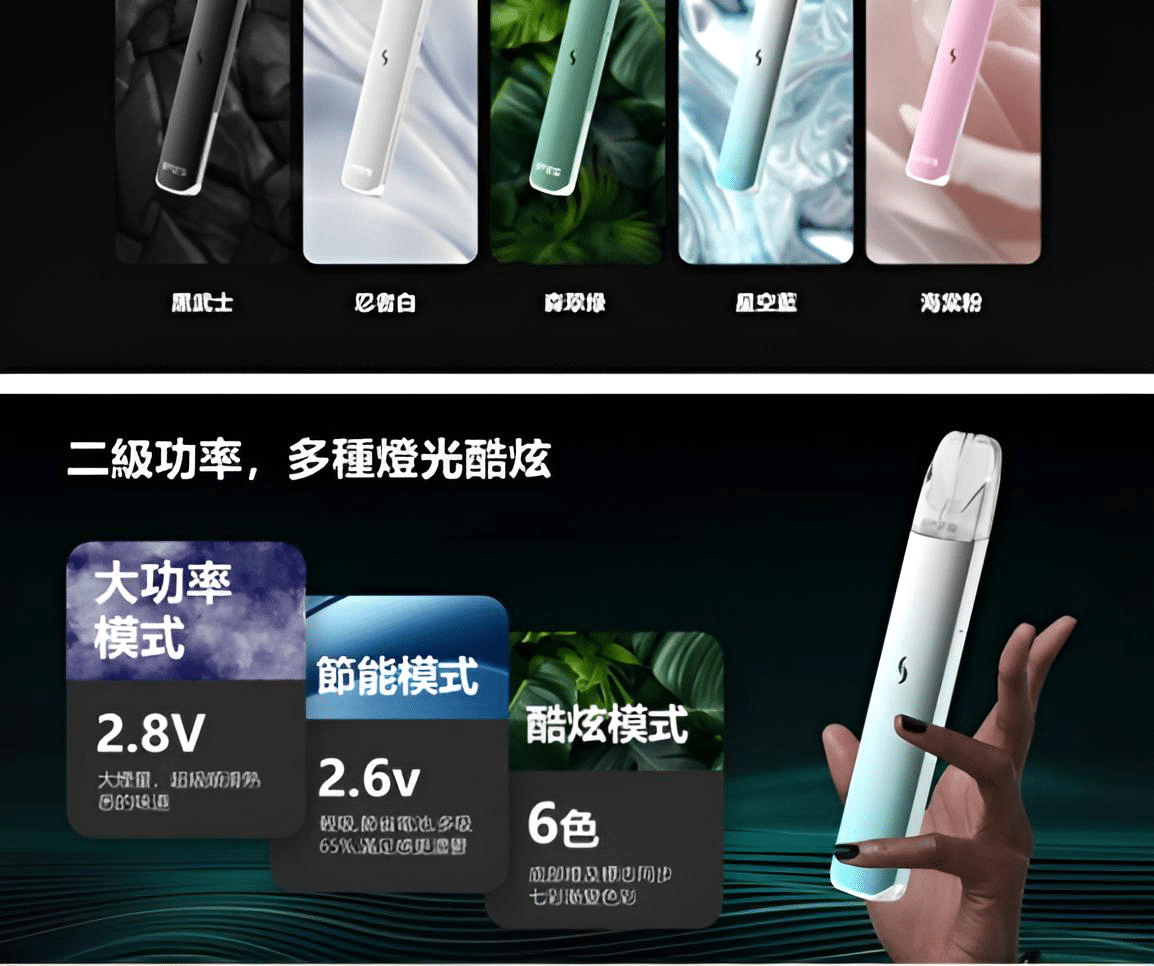 SP2S 國際版發光電子煙主機|多色選擇・通用一代・時尚夜光設計 SP2S 國際版發光電子煙主機|多色選擇・通用一代・時尚夜光設計:圖片 5
